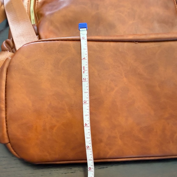 Faux Leather backpack black with removeable guitar strap & grab handle - Picture 11 of 12